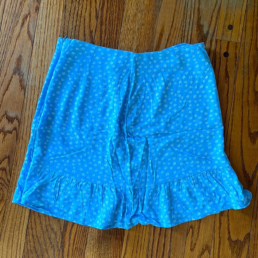 Pacsun LA Hearts Blue Floral Skirt